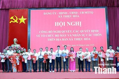 Xã Thiệu Hóa đưa bộ máy thôn mới vào hoạt động ngay sau sắp xếp
