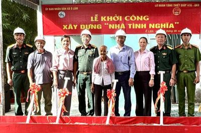 Khởi công xây dựng nhà Tình nghĩa cho gia đình chính sách đồng bào dân tộc Khmer xã Ô Lâm