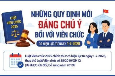 Những quy định mới đáng chú ý đối với viên chức có hiệu lực từ ngày 1-7-2026