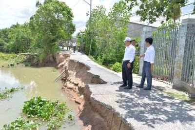 Đồng Tháp: Tăng cường phòng, chống sụt lún, sạt lở, ngập úng, hạn hán, xâm nhập mặn
