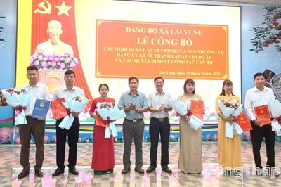 Xã Lai Vung: Công bố Nghị quyết về sắp xếp các ấp