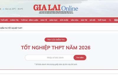 8 giờ ngày mai công bố điểm thi THPT 2026: Thí sinh có thể tra cứu tại baogialai.com.vn
