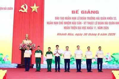 Học viện Hải quân bế giảng các lớp đào tạo ngắn hạn