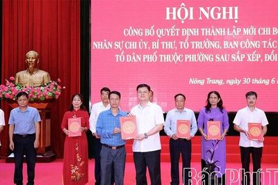 Phường Nông Trang thành lập 9 tổ dân phố, 9 chi bộ mới sau sắp xếp