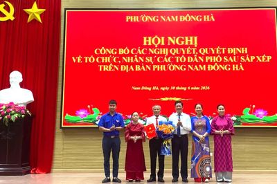 Phường Nam Đông Hà: Công bố nghị quyết, quyết định về tổ chức bộ máy và nhân sự tổ dân phố