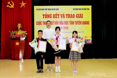 3 học sinh xuất sắc giành giải Nhất cuộc thi Đại sứ Văn hóa đọc tỉnh Tuyên Quang năm 2026