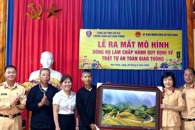 Lào Cai: Công bố mô hình 'Dòng họ an toàn giao thông' ở xã Bảo Nhai
