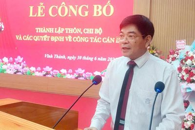 Phú Thọ: Xã Vĩnh Thành công bố thành lập thôn, chi bộ và trao quyết định công tác cán bộ