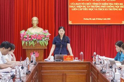 Kiểm tra tiến độ Dự án xây dựng trường nội trú liên cấp tại xã Trường Hà