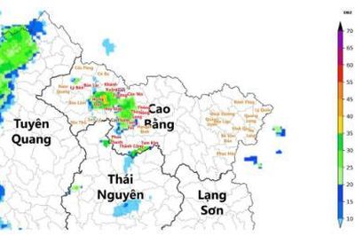 Cảnh báo dông, lốc, sét, mưa đá và mưa lớn cục bộ tỉnh Cao Bằng