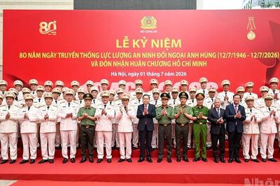 [Ảnh] Chủ tịch Quốc hội Trần Thanh Mẫn dự Lễ kỷ niệm 80 năm Ngày truyền thống lực lượng An ninh đối ngoại