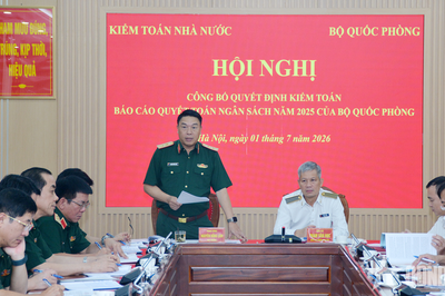 Công bố quyết định kiểm toán Báo cáo quyết toán ngân sách năm 2025 của Bộ Quốc phòng