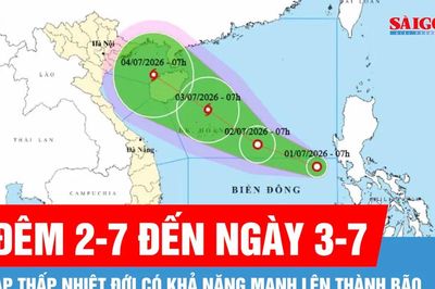Đêm 2-7 đến ngày 3-7: Áp thấp nhiệt đới có khả năng mạnh lên thành bão