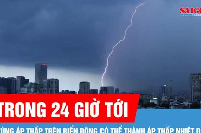 Vùng áp thấp trên Biển Đông có thể mạnh lên thành áp thấp nhiệt đới trong 24 giờ tới