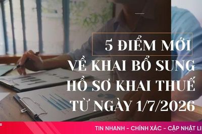 [Motion graphic] 5 điểm mới về khai bổ sung hồ sơ khai thuế từ ngày 1/7/2026