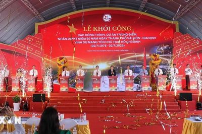 Khởi công loạt công trình trọng điểm chào mừng kỷ niệm 50 năm Thành phố Hồ Chí Minh
