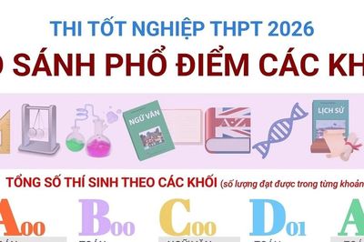 So sánh phổ điểm thi tốt nghiệp Trung học phổ thông năm 2026 các khối A00, B00, C00, D01, A01