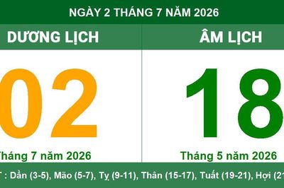 Lịch Âm Dương ngày 02/07/2026: Giờ hoàng đạo và lưu ý quan trọng về ngày Tam Nương