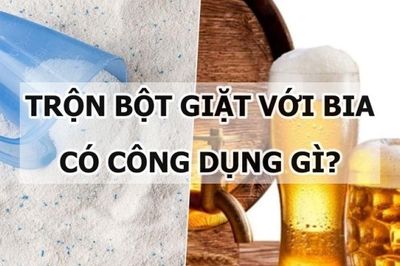 Đem bột giặt trộn với lon bia uống dở: Bạn sẽ nhận được công dụng bất ngờ