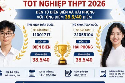 Lộ diện 2 thủ khoa toàn quốc kỳ thi tốt nghiệp THPT 2026, đến từ Điện Biên và Hải Phòng