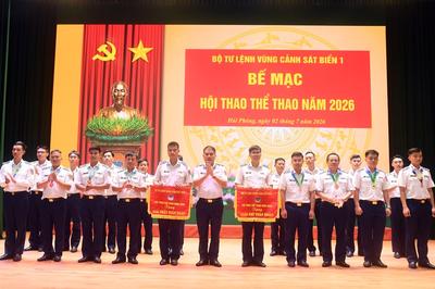 Bộ tư lệnh Vùng Cảnh sát biển 1 bế mạc Hội thao thể thao năm 2026