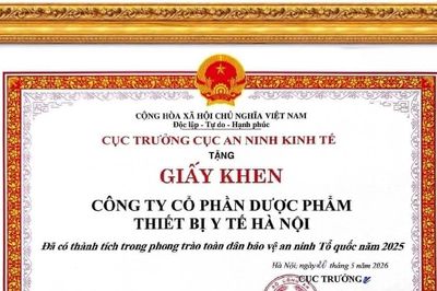 HAPHARCO vinh dự nhận Giấy khen của Cục An ninh Kinh tế - Bộ Công an