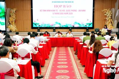 Nghệ An họp báo về kinh tế - xã hội, quốc phòng - an ninh 6 tháng đầu năm 2026