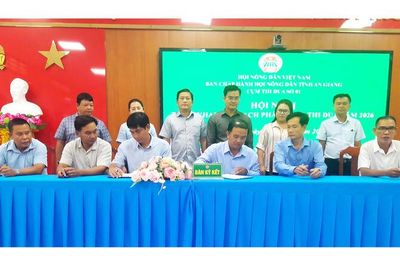 Cụm Thi đua số 1 Hội Nông dân tỉnh An Giang ký kết giao ước thi đua năm 2026