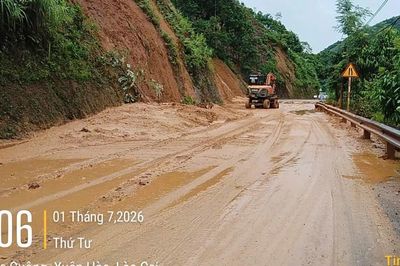 Mưa lũ gây thiệt hại hơn 1,7 tỷ đồng trên các tuyến giao thông do Sở Xây dựng quản lý