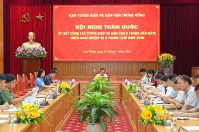 Hội nghị toàn quốc triển khai nhiệm vụ công tác tuyên giáo và dân vận 6 tháng cuối năm 2026