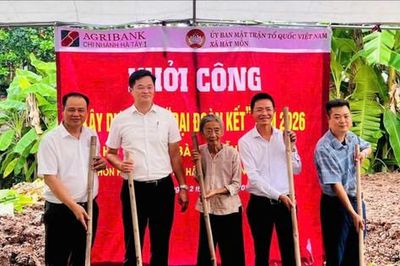 Xã Hát Môn khởi công xây dựng nhà Đại đoàn kết cho hộ có hoàn cảnh khó khăn