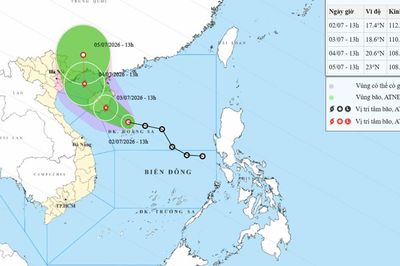 Đêm nay áp thấp nhiệt đới mạnh lên thành bão, gây mưa lớn đến 350mm cho Bắc Bộ