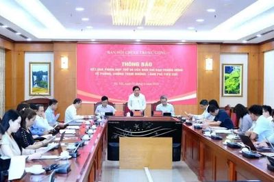 Quy định về chức năng, nhiệm vụ, quyền hạn của Ban Chỉ đạo Trung ương về phòng, chống tham nhũng, lãng phí, tiêu cực