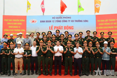 Binh đoàn 12: Phát động thi đua 'Về đích' tại Dự án xây dựng Cảng hàng không quốc tế Long Thành