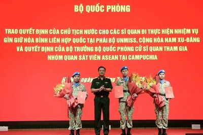 Việt Nam lần đầu tiên có sĩ quan giữ vị trí cấp cao tại phái bộ GGHB