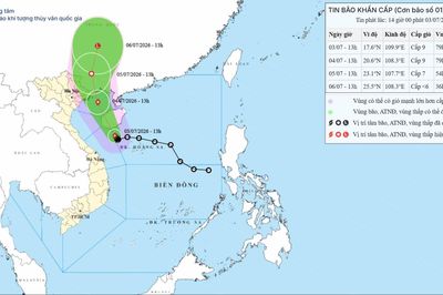 Bão số 1 áp sát Bắc Vịnh Bắc Bộ, ven biển Quảng Ninh - Hưng Yên mưa lớn, gió giật mạnh