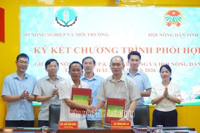 Ký kết Chương trình phối hợp hoạt động giữa Hội Nông dân tỉnh với Sở Nông nghiệp và Môi trường
