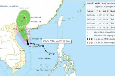 Bão số 1 gây mưa vừa, có nơi mưa rất to tại Lào Cai từ đêm 04/7