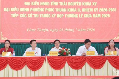 Chủ tịch HĐND tỉnh Thái Nguyên Bùi Văn Lương tiếp xúc cử tri phường Phúc Thuận