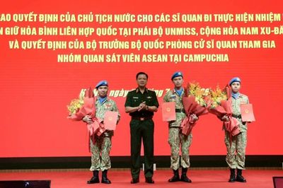 Việt Nam tiếp tục cử sĩ quan tham gia gìn giữ hòa bình Liên hợp quốc