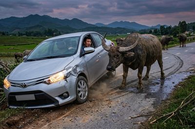 Hai lần chết hụt vì trâu bò thả rông trên đường tỉnh