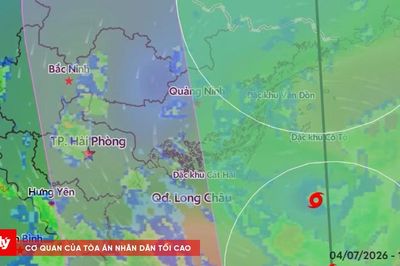 Bão số 1 áp sát Quảng Ninh, chỉ còn cách Móng Cái 90km về phía Nam Đông Nam
