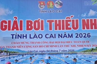 Sôi nổi Giải Bơi Thiếu nhi tỉnh Lào Cai năm 2026