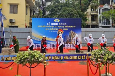 Hà Nội: Khởi công cải tạo chung cư cũ 51 Huỳnh Thúc Kháng