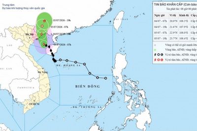 Bão số 1 áp sát Quảng Ninh - Hải Phòng, Bắc Bộ mưa lớn hết ngày 5/7