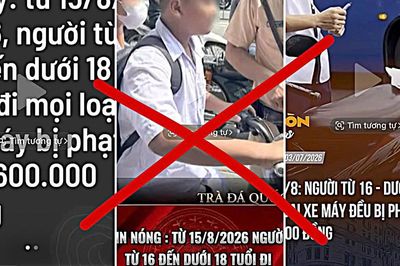 Thực hư thông tin người từ 16 đến dưới 18 tuổi đi mọi loại xe máy bị phạt