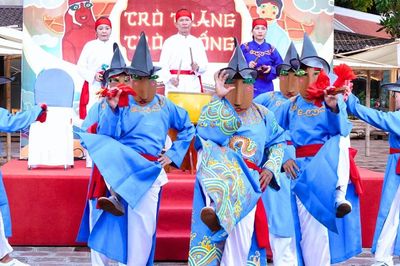 Hồ Văn trở thành không gian trải nghiệm nghệ thuật dân gian trò Xuân Phả