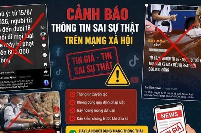 Thông tin 'từ ngày 15/8/2026, người từ đủ 16 tuổi đến dưới 18 tuổi đi mọi loại xe máy bị phạt' là sai sự thật