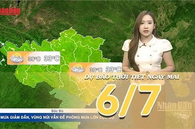 [Video] Dự báo thời tiết đêm nay và ngày mai ngày 6/7/2026: Hoàn lưu sau bão tiếp tục gây mưa ở Bắc Bộ và Trung Bộ