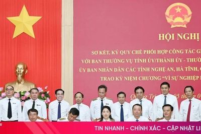 Ký kết quy chế phối hợp giữa Kiểm toán Nhà nước với Hà Tĩnh và 3 tỉnh, thành